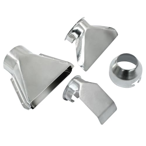 4Pcs Heat Gun Nozzle Kit, Style 2 | Stainless Steel, Hot Air Soldering Station Compatible, Nozzle Attachments - size: Style 2, 4Pcs