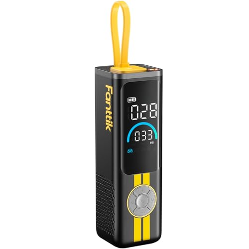 Fanttik X9 APEX Portable Air Compressor for Car Tires, 35s Fast Inflation, 150PSI Cordless Tire Inflator with Light and Power Bank, Handed Inflator for SUV, Sedan, Motorcycle, Bike, Ball,Racing Yellow - color: Racing Yellow
