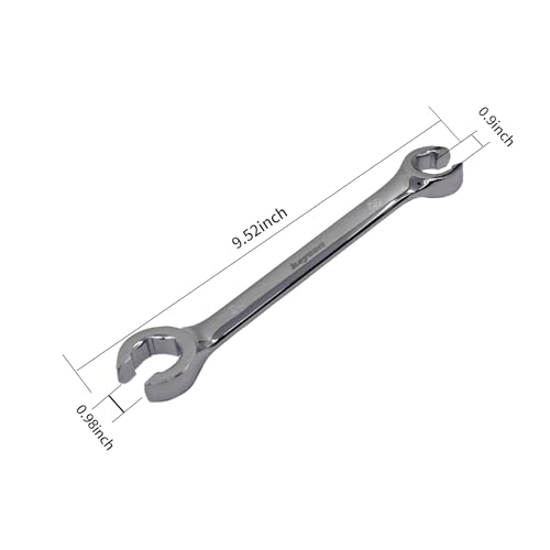 Flare Nut Wrench 22mm x 24mm Metric Double Open End for Removing Replacing Nuts, 1 Piece - size: 22mm x 24mm