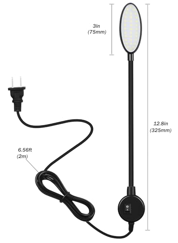Dimmable LED Magnetic Work Light for Sewing Machine | Flexible Gooseneck, For Lathe Drill Press Workbench, bandsaw light - style: Dimmable Magnetic Light