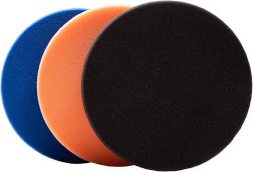 3.5" SDO Foam Polishing Pad Kit (Set of 3) – Lake Country Manufacturing – Premium Standard Duty Orbital Pads for Painted Surfaces – Fits 3" Backing Plate - color: 3 pack, size: 3.5 inches