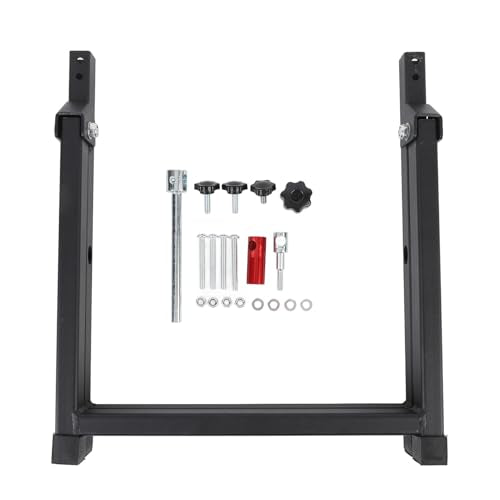 Pomya Wheel Balancer Stand, Portable Foldable Adjustable Rim Truing and Tire Balancing Tool with Center Alignment Cones, for Sport Bike and Dirt Bike Wheels