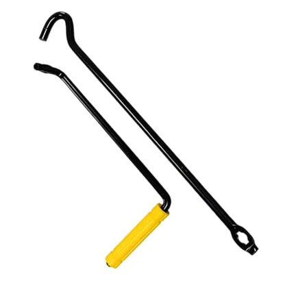 Car Scissor Jack Handle, Extended Steel Car Wheel Lug Wrench, Labor-Saving Automotive Tire Lift Replacement Tool, Jacks Lifting Accessories for Trailer SUV, Sedan, Truck Repair (Extended) - size: Extended