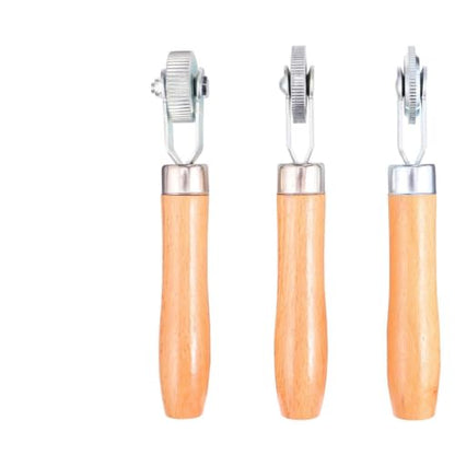 Mobestech 3pcs Car Tire Repair Patch Roller Set with 3mm, 6mm, and 12mm Metal and Wood Rollers for Better Tube Patch Adhesion and High Hardness Tire Repair Compaction Tool