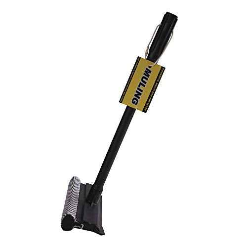 Window Squeegee Cleaning Tool 2 in 1 Window Cleaning Car Squeegee Windshield Cleaning Sponge and Rubber Squeegee,Black, Auto Squeegee