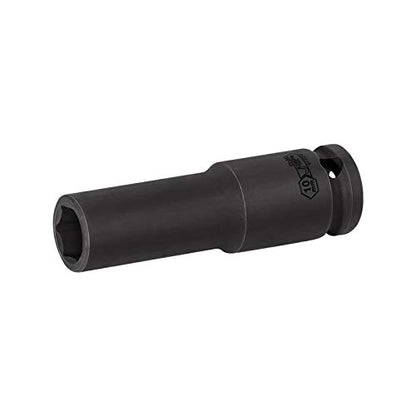 Jetech 3/8 Inch Drive 10mm Deep Impact Socket, Heat-Treated Chrome Molybdenum Alloy Steel, 6-Point Design, Metric, Anti-Rust Finish for Pneumatic & Electric Impact Wrench - size: 10mm