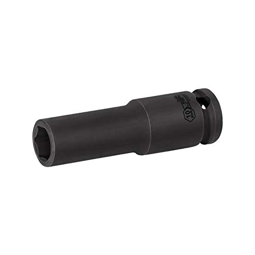 Jetech 3/8 Inch Drive 10mm Deep Impact Socket, Heat-Treated Chrome Molybdenum Alloy Steel, 6-Point Design, Metric, Anti-Rust Finish for Pneumatic & Electric Impact Wrench - size: 10mm