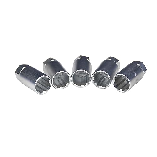 5 Piece Wheel Lock Key Removal Kit for Tesla, Lug Nut Anti-Theft Wheel Lock Removal Tool Set with Socket, Screw Remover with Storage Case
