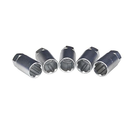 5 Piece Wheel Lock Key Removal Kit for Tesla, Lug Nut Anti-Theft Wheel Lock Removal Tool Set with Socket, Screw Remover with Storage Case