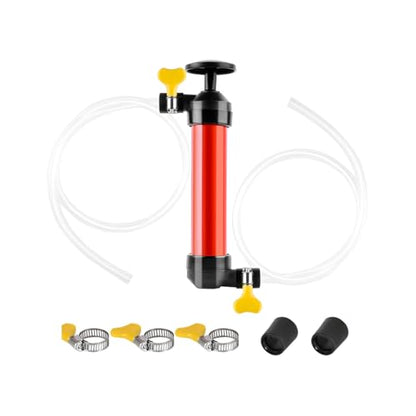 Car Liquid Transfer Pump, Multi-Use Manual Vehicle Transmission Fluid Pump Kit with Air Hose & Clamp, Automotive Gas Oil Transfer Tool, Universal for SUV Caravan Truck