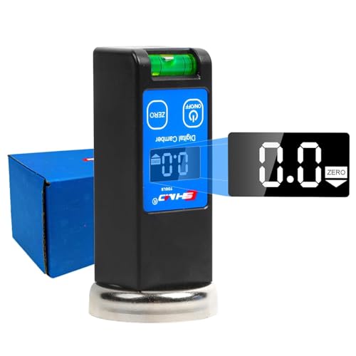 Digital Camber Gauge, Wheel Alignment Tool, Caster Camber Meter with Magnetic Base, LCD Display for Car Truck SUV Suspension Adjustment