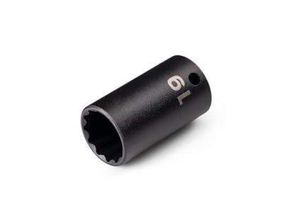 TEKTON 3/8 Inch Drive x 19 mm Semi-Deep 12-Point Impact Socket | SID14319 - size: 19 mm, style: Semi-Deep