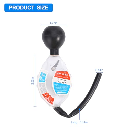 Car Rapid Battery Hydrometer Tester, Deep Cycle Vehicle Battery Hydrometer Testing Tool, Professional Fast Auto Battery Analyzer Density Detection, Universal for SUV, RV, Truck