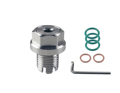 DEWHEL Stainless Steel M14.1-1.5 x 15mm Oversize Piggyback Oil Drain Plug Self Tapping Oil Pan Thread Repair Kit W/O-ring and Hexagonal Wrench