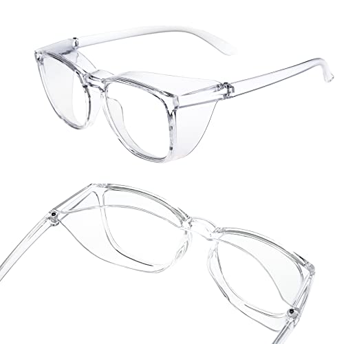 JOO'RTI Anti-Fog Safety Goggles Anti-Blue Light Saftey Glasses Anti-Dust Protective Eyewear for Women and Men - color: Clear