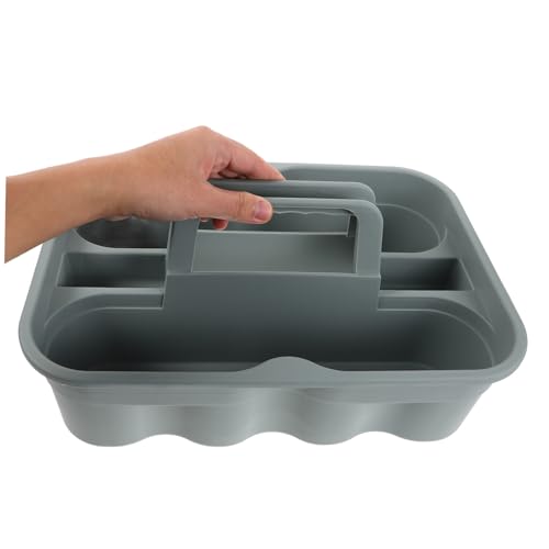 VALICLUD Plastic Cleaning Supplies Tool Tote Storage Basket Handle Portable Storage Organizer Basket for Car Accessories