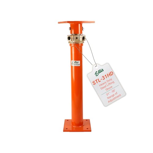 ELLIS Heavy-Duty Adjustable Steel Shore - Basement House Jack for Floor Leveling, Foundation, Beams & Concrete Bracing - 40,000 lb Capacity, 31"-56" Adjustable Support - size: 31" - 56" Adj. Safe Load Capacity (40,000 lb)