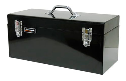 Homak Steel Flat Top Toolbox with Removable Tray, Black, 20 Inches - color: Black
