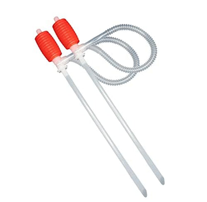 Manual Fuel Transfer Pump – 2-Pack High-Flow Hand Siphon Pump for Gasoline, Diesel, Oil & Water – Portable Liquid Transfer Tool with Siphon Hose Kit