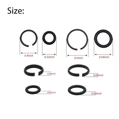 1/2"" & 3/8"" Impact Wrench Retainer Rings with O-Ring Fit for Electric Wrench/Pneumatic Wrench, Impact Wrench Tool Parts and Accessories (6+6/Sets)