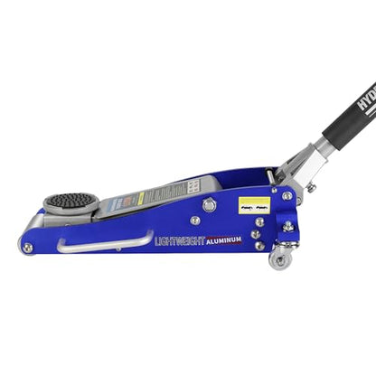 Hydraulic Low Profile Aluminum and Steel Racing Floor Jack with Dual Piston Quick Lift Pump, 1.5 Ton (3,000 lb) Capacity - color: Aluminum and Steel, size: 1.5T Dual pump