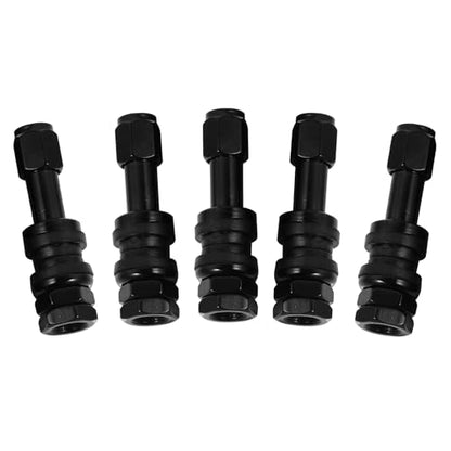 TR43E/VS43 Black Tubeless Metal Clamp-in Valve Stems, 0.453" /11.3mm+0.4mm Valve Hole Dia, Length 1.69", Aluminum Alloy, Pack of 5 - size: TR43E 5pcs