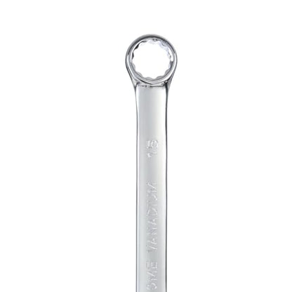 BLACK CANYON Metric 15mm Combination Wrench, 12-Point Box End & Hex Opening Design, Polished Steel - size: 15 mm