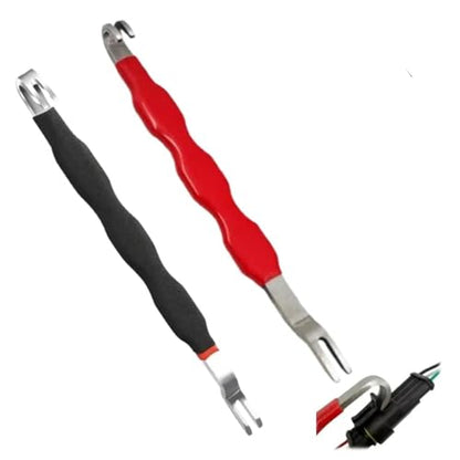 Automotive Electrical Terminal Connector Separator Removal Tool, Electrical Connector Separator Tool, 2-in-1 Straight & Bent Head Electrical Disconnect Pliers, Universal for Car