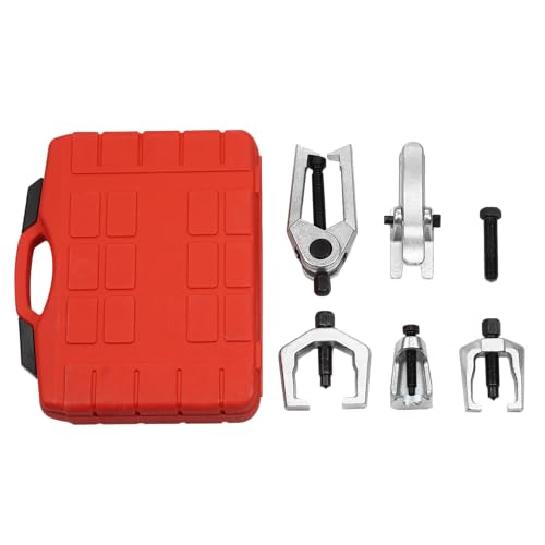 Ball Joint Separator 5-in-1 Heavy Duty Pitman Arm Puller Front Tie Rod End Tool Set Splitter Removal Kit for Front End Service with Case