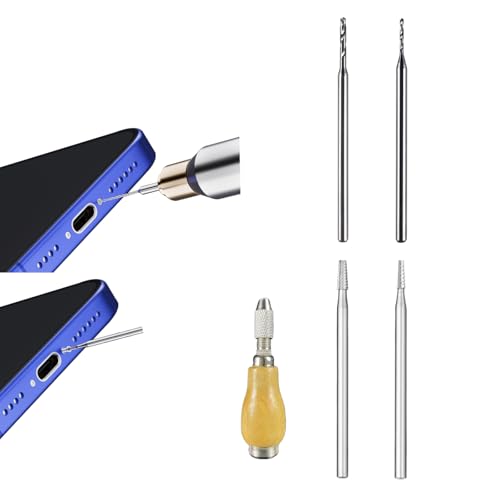 Damaged Screw Removal for Cell Phone, Broken Screw Extractor Set,4 Tungsten Steel Drill Bits(2.35mm) for Removing Stripped & Damaged Screws from Cell Phone, Laptops, Electronics, DIY Repair Tool Kit - color: 4pack for small & large screw