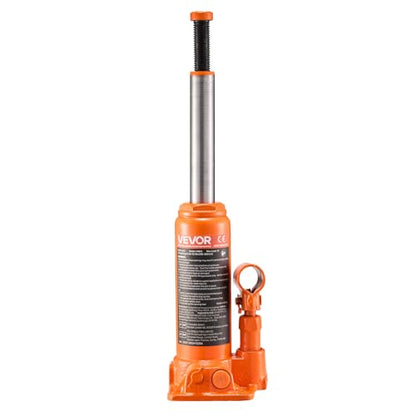 VEVOR Hydraulic Bottle Jack, 4 Ton (8818.4 lbs) Capacity, 7.3-13.8 Inch Lifting Range, Heavy Duty Welded Bottle Jack for Car, SUV, Pickup, Auto Repair, House Lift and Agricultural Equipment, Orange - size: 4T