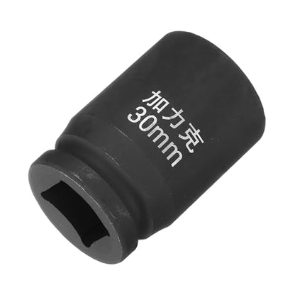 HARFINGTON 4 Point Square Socket 1" Drive by 30mm Metric Square Impact Socket 40CR Blackening Standard Wheel Sockets Pneumatic Socket Tool for Auto Repair Mechanical Maintenance Home Use - size: 30mm
