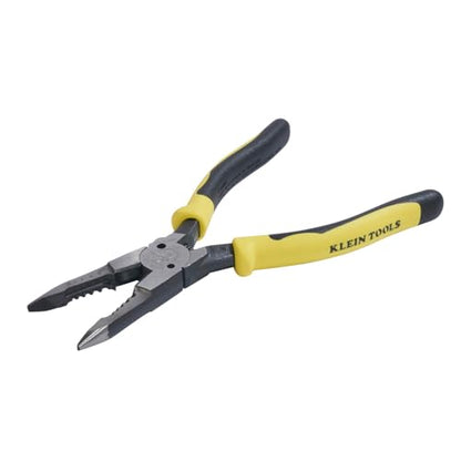 Klein Tools J206-8C Long Nose All-Purpose Spring Loaded Pliers, Made in USA, Forged Steel with Dual Material Journeyman Handles - style: Spring Loaded