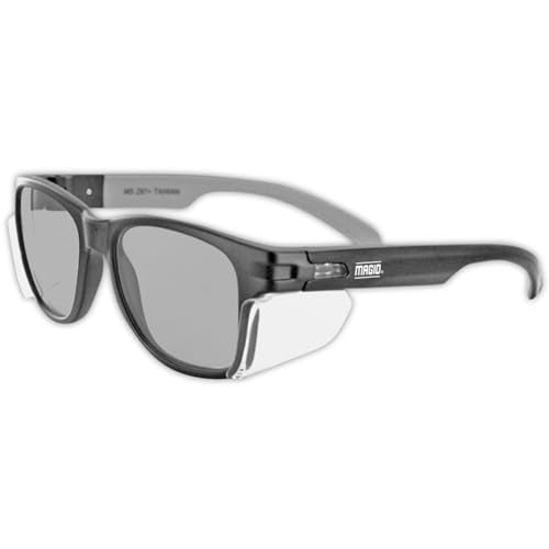 MAGID Gemstone Y50 Performance Anti-Fog Safety Glasses with Side Shields - color: Gray Lens | Black Frame, size: 2 Pairs