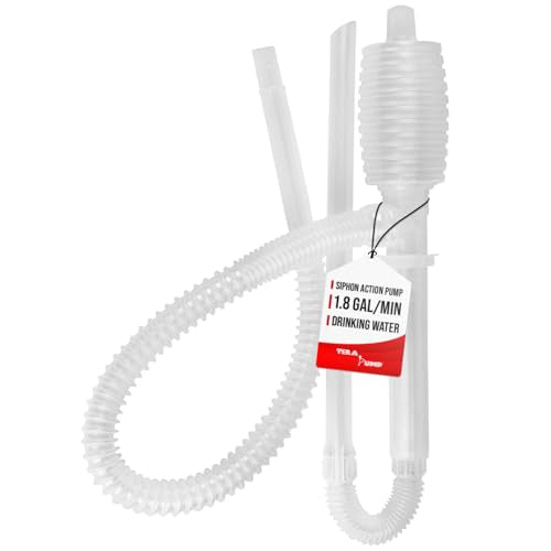 TERA PUMP Versatile Flexible Siphon Pump | Manual, BPA-Free, For Water, Beer, Wine, Gas, Hand Fuel Pump, For Kerosene, Oil - style: 1.8 GPM