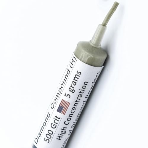 TechDiamondTools Diamond Lapping Paste Polishing Compound USA Made 500 Grit 36-54 Microns Lapping Compound for Rock Glass Metal Jewelry Resin Marble with High Concentration Diamond Powder - size: 500 grit / 36 - 54 microns