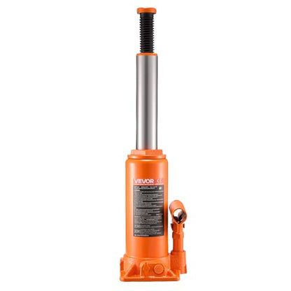 VEVOR Hydraulic Bottle Jack, 10 Ton (22046 lbs) Capacity, 9.3-18.5 Inch Lifting Range, Heavy Duty Welded Bottle Jack for Car, SUV, Pickup, Auto Repair, House Lift and Agricultural Equipment, Orange - size: 10T