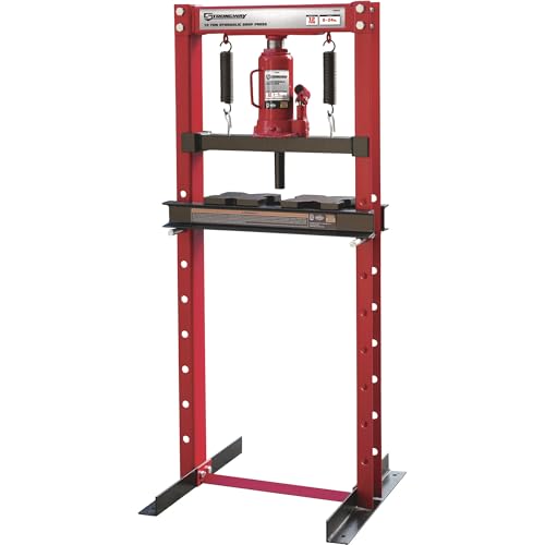 Strongway 12-Ton Hydraulic H-Frame Shop Press | Controlled pressing force, Automotive repair, Bearing service, Straightening/fabrication, Shop-ready construction - style: 12 ton