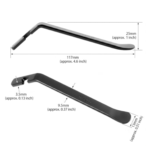 3 PCS Bicycle Tire Lever Tyre Spoon Iron Changing Tool - Premium Stainless Steel, Repair Bike Tube, Portable (Black) - color: Black