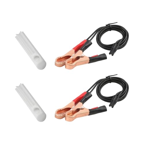 4PCS Car Fuel Injector Cleaner Kit, Automotive Flush Cleaner Adapter Set with Test Lead, Vehicle Fuel Injector DIY Cleaning Tool Tester Kit for Pump Pressure, Universal Fit