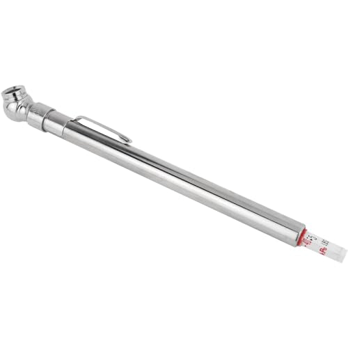Milton S-921 Pencil Tire Pressure Gauge, Passenger Car, With Built-in Deflator Valve, Durable Plated Brass, Pressure Measured In PSI & kPa - size: Single