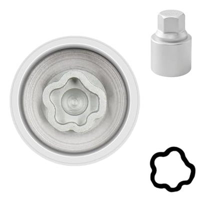 050 Wheel Locking Nut Key Socket Compatible with BMW Series, (Socket OD 29mm - ID 25mm), Wheel Anti-Theft Lug Nut Removal Tool, Anti-Theft Screw Remover - color: Socket 050