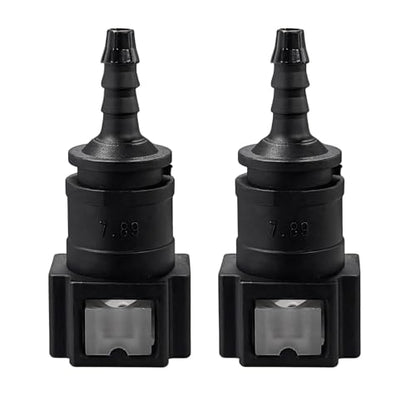 2 PCS Fuel Line Quick Connector, 5/16 SAE to 4mm ID Nylon Tubing Straight Fuel Line Connector, Bundy Female to Hose Barb Straight Fitting Quick Plugs for Most Vehicles - color: 7.89-ID4, Straight