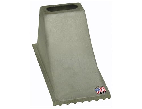 Buyers Products WC1267 Aluminum Wheel Chock 6.25 x 12.25 x 7 Inch with Steep Slope Design and Rugged Teeth for Stability, 55,000 lb Capacity, Lightweight Chock for Trucks Trailers and Equipment