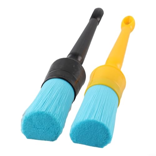 FABULETTA Auto Detailing Brush Set For Car Interior Vent Duster Tool Leather Seat Care Wheel Cleaning Dashboard Dusting Emblem Grille Kit(B) - color: B