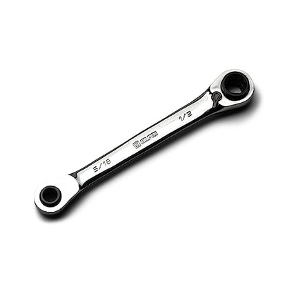 Capri Tools 4-in-1 120-Tooth Box End Reversible Ratcheting Wrench, 5/16, 3/8, 7/16, 1/2 in., SAE - size: 5/16, 3/8, 7/16, 1/2"