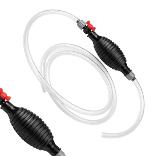 Multifunctional Liquid Siphon Pump, Manual Fuel Transfer Pump with 59" PVC Hoses, Portable Hand Fuel Pump for Diesel Water, Oil Fluid Extractor for Home Car Boat (1M Hose) - color: 1M Hose