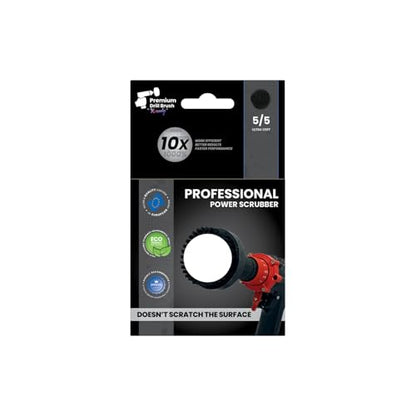 Premium Drill Brush Professional– 2in1 for Drill & Angle Grinder Ultra-Stiff 4 in Black | Scratch-Free Heavy-Duty Cleaning Brush for Concrete, Brick, Stone, Metal, Masonry, Grills, Rust - color: Black