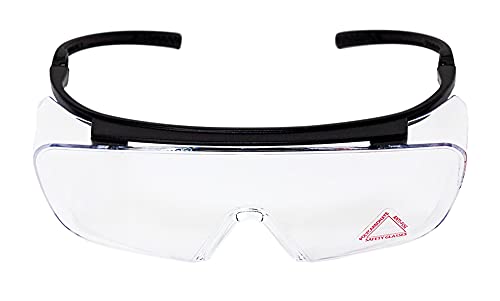 SAFE HANDLER Duarte Premium Safety Glasses Over Eyeglasses; ANSI Z87.1 Impact Resistant Polycarbonate Lenses with Anti-Fog & Scratch, UV400 Protection Safety Goggles (1 Pair) | ANSI Z87.1, Impact & Scratch Resistant UV 400 Eyewear for Men & Women — Built