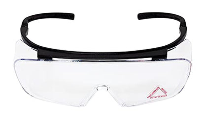 SAFE HANDLER Duarte Premium Safety Glasses Over Eyeglasses; ANSI Z87.1 Impact Resistant Polycarbonate Lenses with Anti-Fog & Scratch, UV400 Protection Safety Goggles (1 Pair) | ANSI Z87.1, Impact & Scratch Resistant UV 400 Eyewear for Men & Women — Built